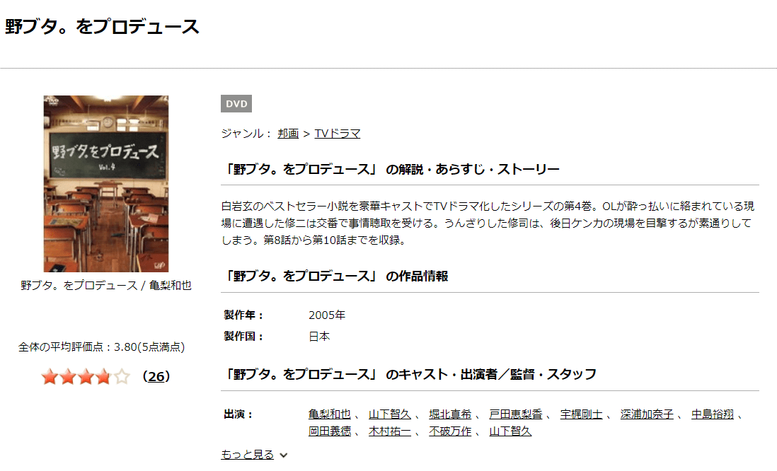 野ブタ をプロデュース 特別編の再放送と見逃し配信動画を無料で視聴する方法は 過去作も無料で見られる Kisei Movie