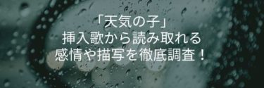 映画 天気の子 radwimpsの挿入歌 歌詞から読み取れる感情や描写を徹底調査 kisei movie