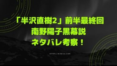 半沢直樹2 クライマックス 前半最終回平山美幸 南野陽子黒幕説ネタバレ考察 Kisei Movie